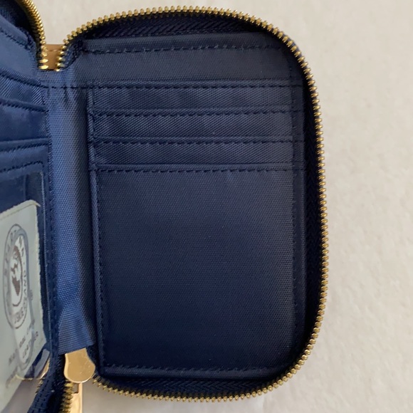 Spartina 449 | Yemaya First Mate Wallet Cream Linen Floral Navy/Gold/Pale Blue - Picture 12 of 16